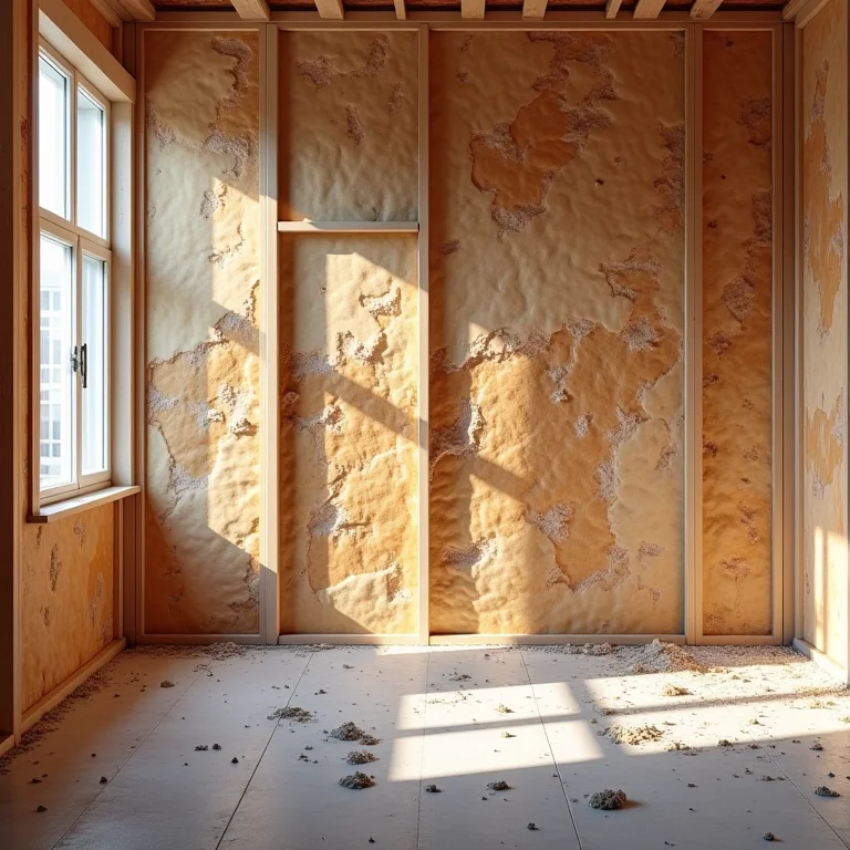 Isolamento térmico danificado pela umidade