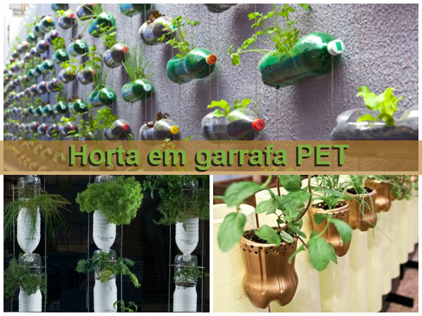 Horta Suspensa em Vasos de Garrafa PET: Solução Criativa e Ecológica - ideia