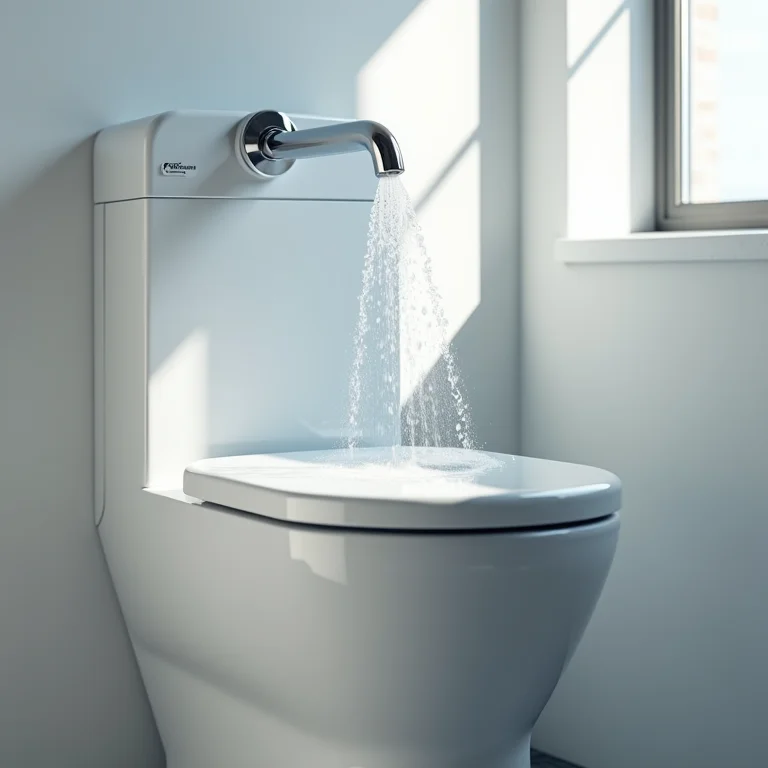 Jatos de água ajustáveis em vaso sanitário inteligente