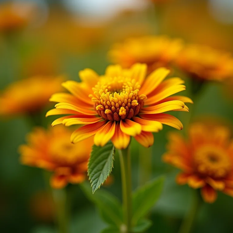 Lantana camara com flores em tons vibrantes.