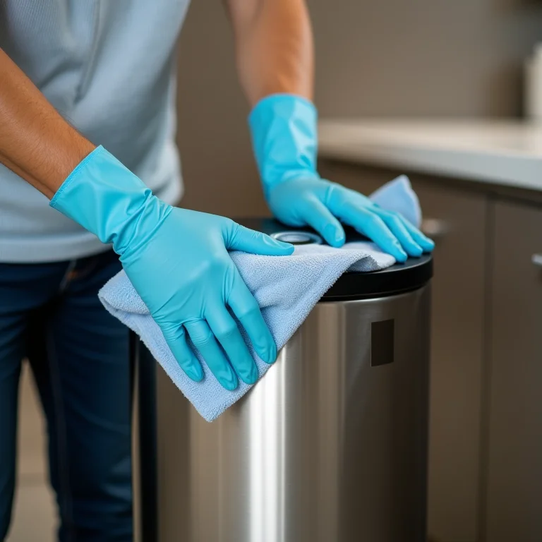 Limpando lixeira de inox passo a passo