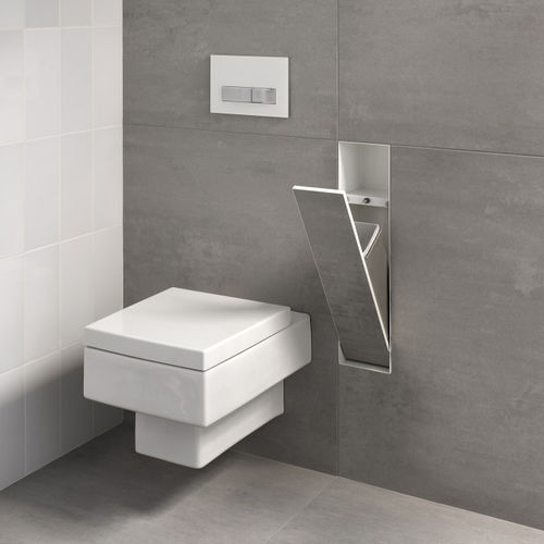 Lixeira Suspensa em Aço Inox Escovado: Minimalismo Moderno - inspiração