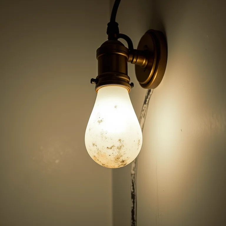 Luminária inadequada com risco de curto-circuito