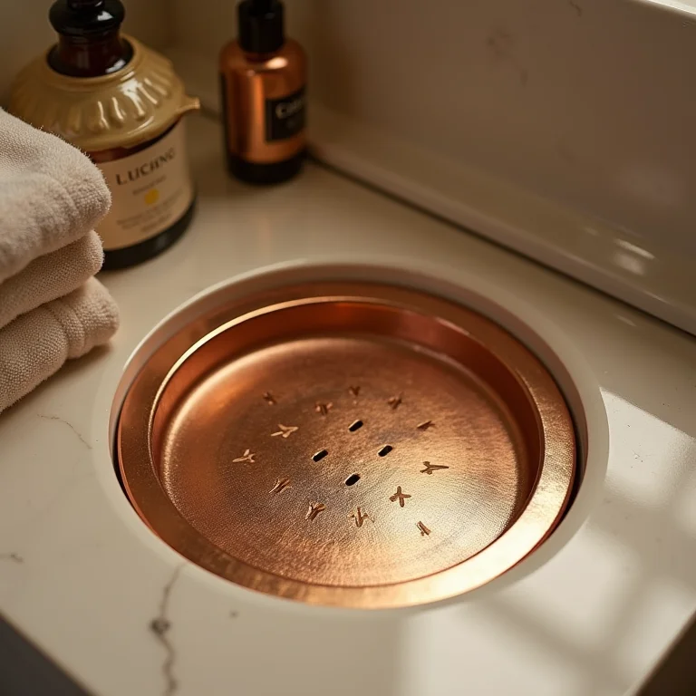Luxury Custom Drain in Opulent Bathroom