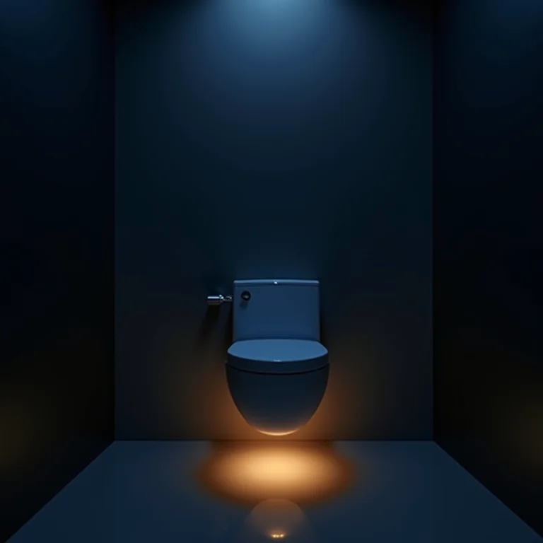 Luz noturna do vaso sanitário inteligente