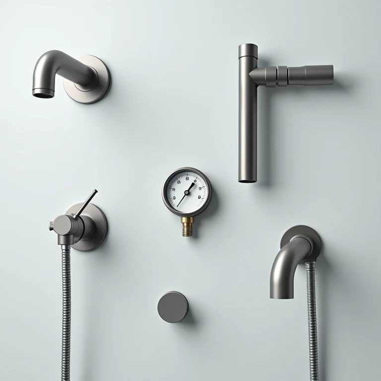 Manômetro medindo a pressão da água para instalação de ducha higiênica