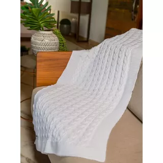 Manta Texturizada em Tricô para um Sofá Aconchegante - ideia
