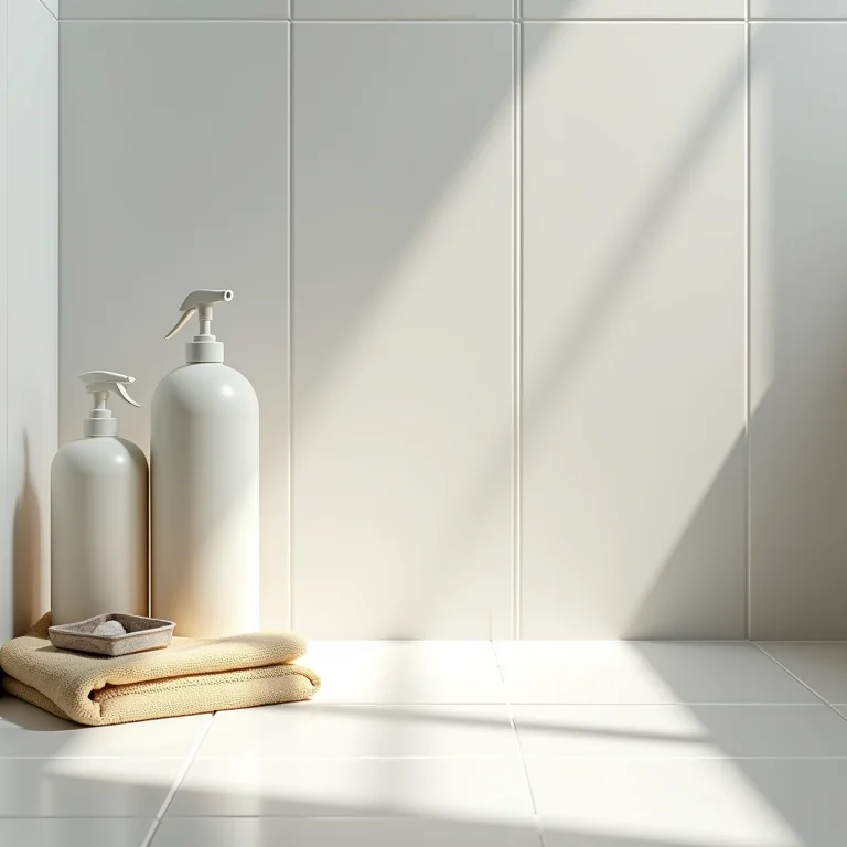 Manutenção e limpeza de porcelanato no box do banheiro.