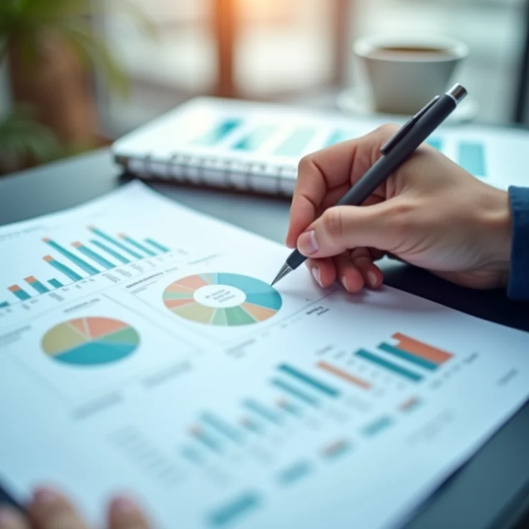 Mão diversa analisando planilha financeira detalhada.