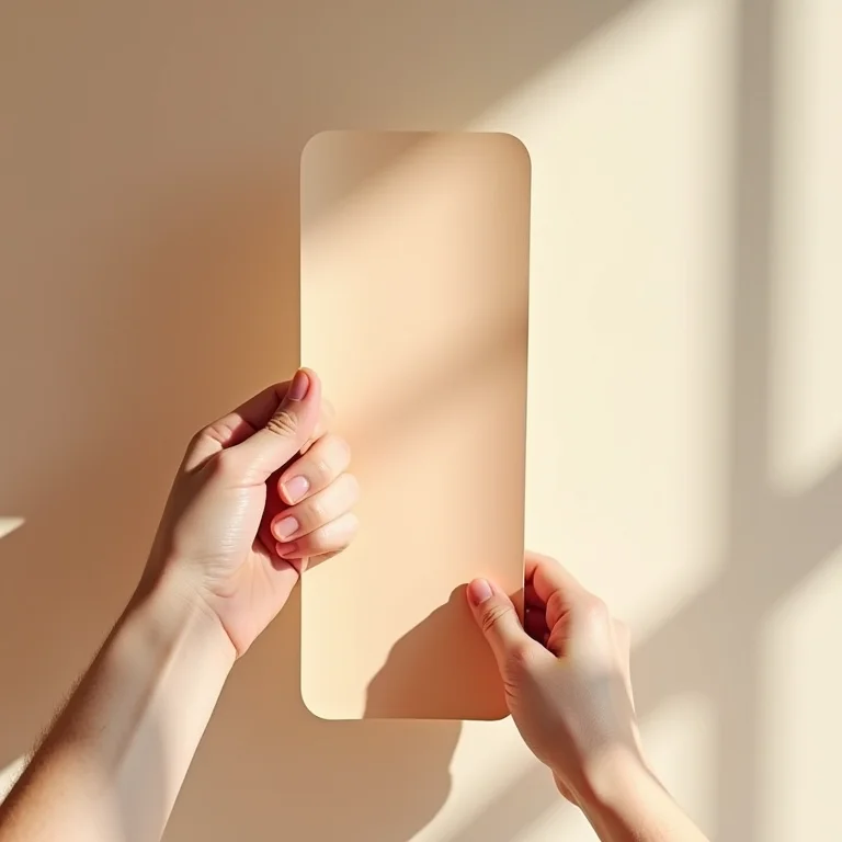 Mão escolhendo amostras de tinta em cores de Feng Shui