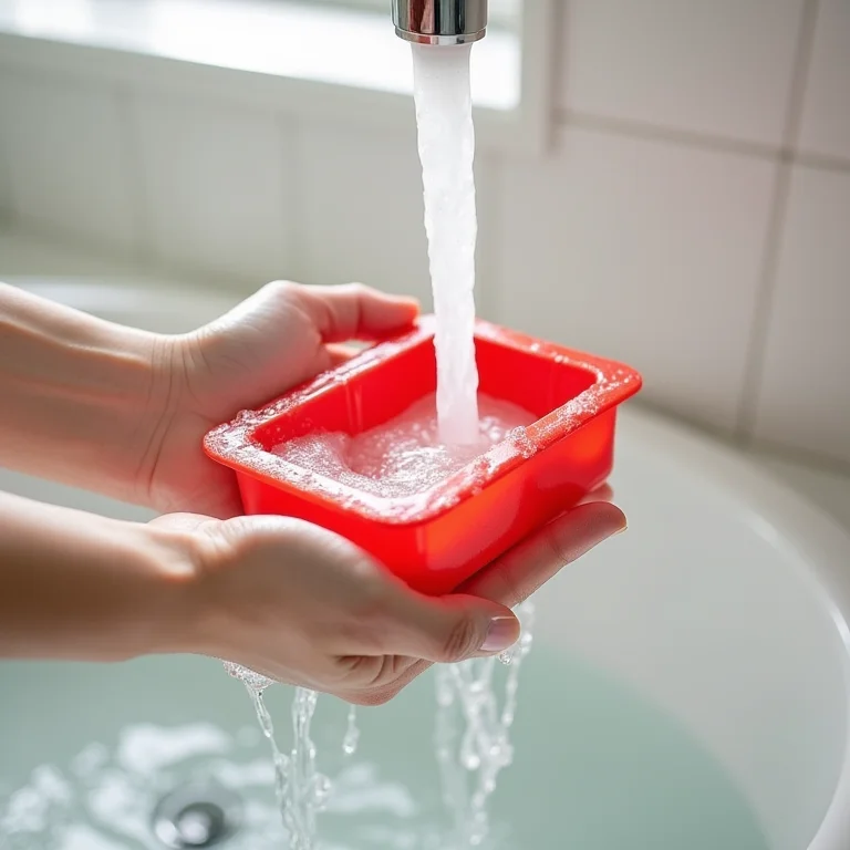 Mão lavando forma de silicone