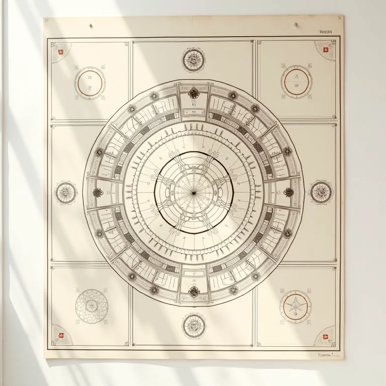 Mapa Baguá sobreposto à planta de uma casa