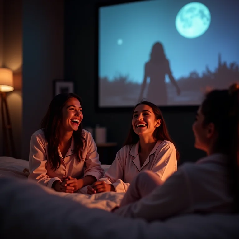 Maratona de filmes na festa do pijama