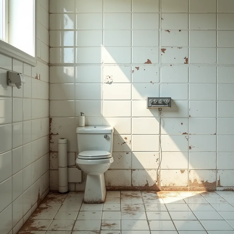 Materiais de baixa qualidade em banheiros: sinais de desgaste