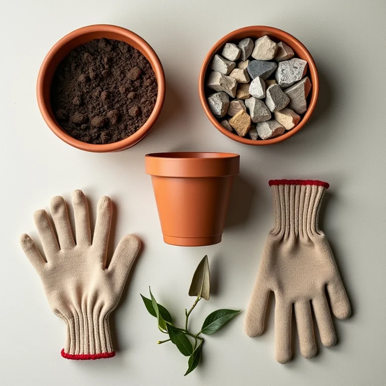 Materiais de jardinagem para plantar pitangueira.