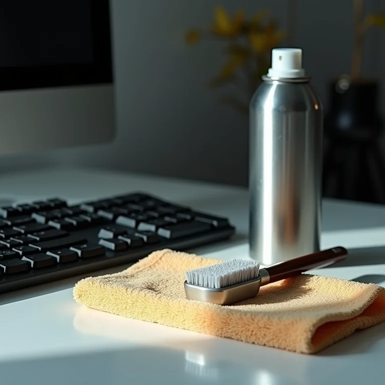Materiais necessários para limpeza de teclado.