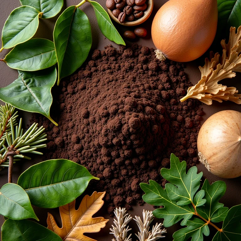 Materiais orgânicos que tornam o solo ácido