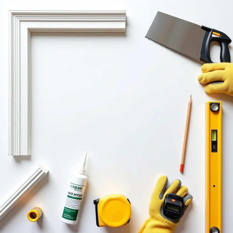 Materiais para instalação de molduras de gesso