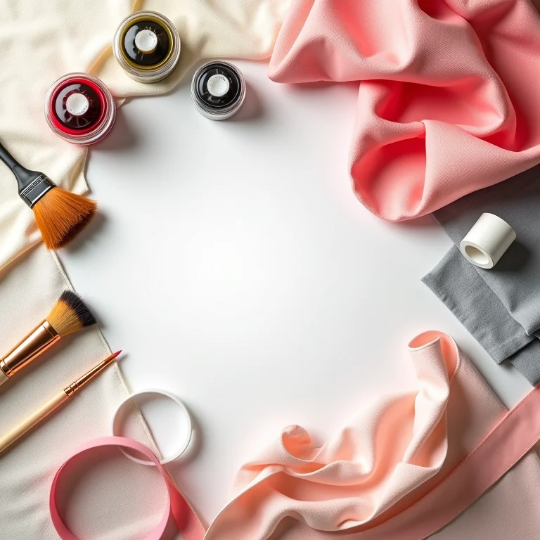 Materiais para presentes DIY dispostos em um flat lay