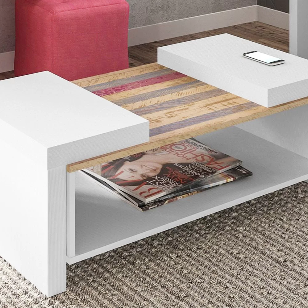 Mesa de Centro com Revestimento em Tecido: Aconchego e Personalidade - detalhe