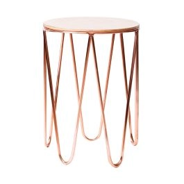 Mesa Lateral Industrial com Tubos de Cobre: Estilo Urbano e Autêntico - inspiração