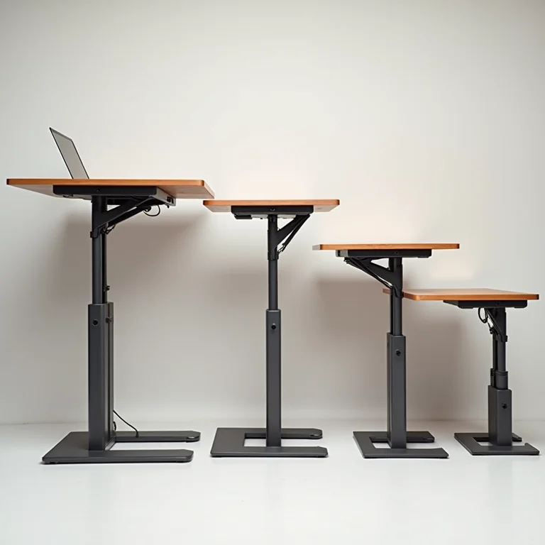 Mesas de escritório suspensas dobráveis de diferentes tamanhos