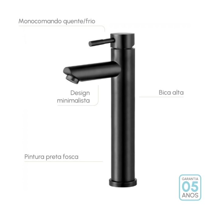 Com Torneiras Altas e Design Minimalista - detalhe