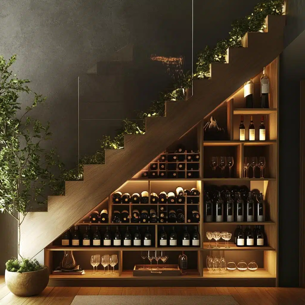 Aproveitando Espaços: Adega Escada - detalhe