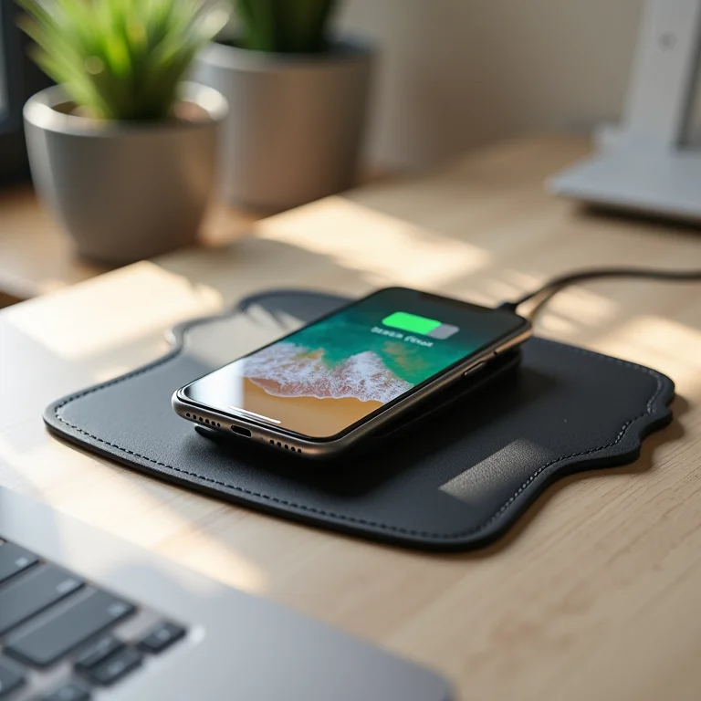 Mousepad ergonômico com função de carregamento sem fio