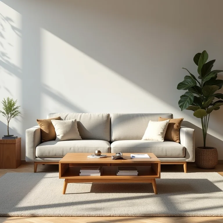 Móveis desproporcionais em um estúdio pequeno.