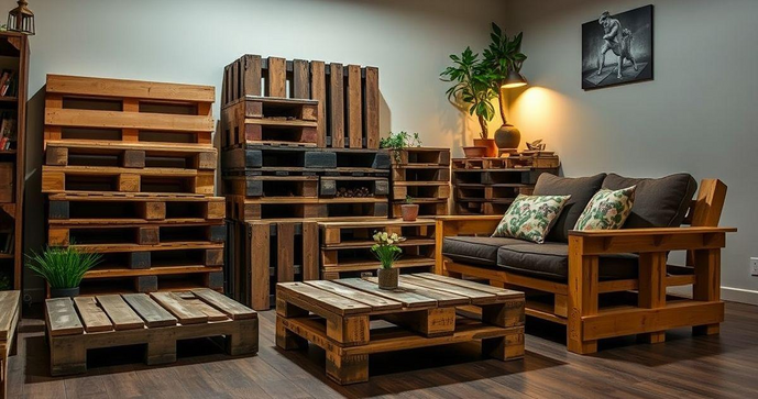 Móveis Multifuncionais com Pallet: Charme Rústico e Sustentável - inspiração