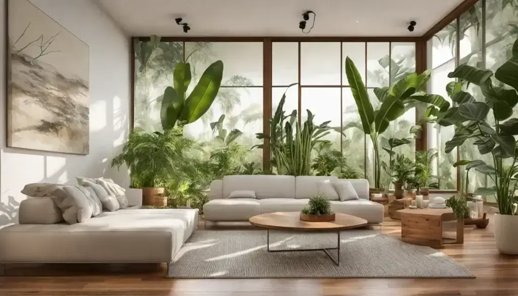 Integração com a Natureza: Plantas e Texturas que Acalmam - inspiração