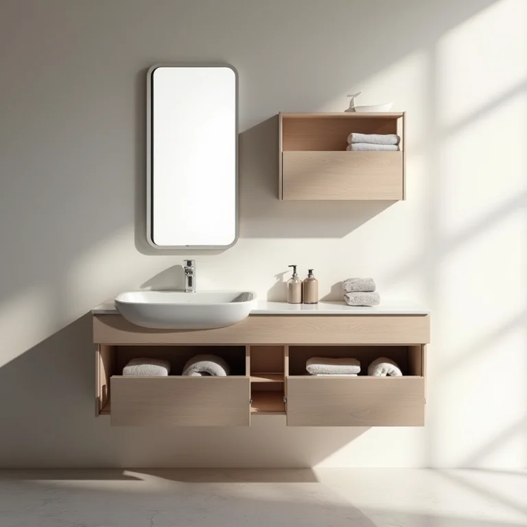 Móvel multifuncional para banheiro pequeno