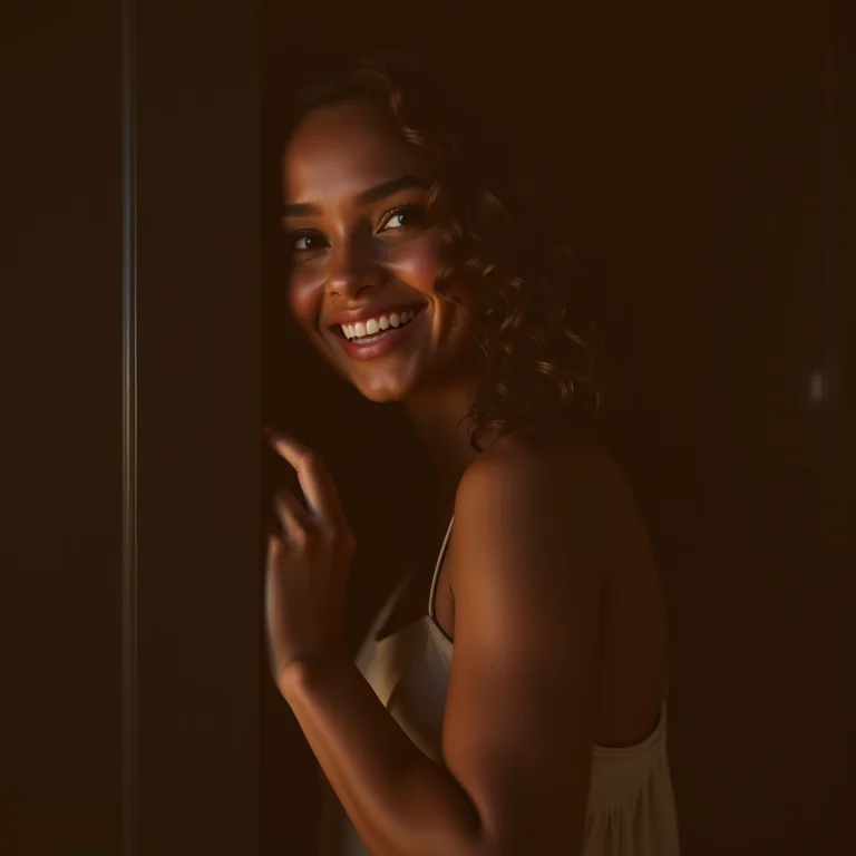 Mulher escolhendo a porta de adega ideal