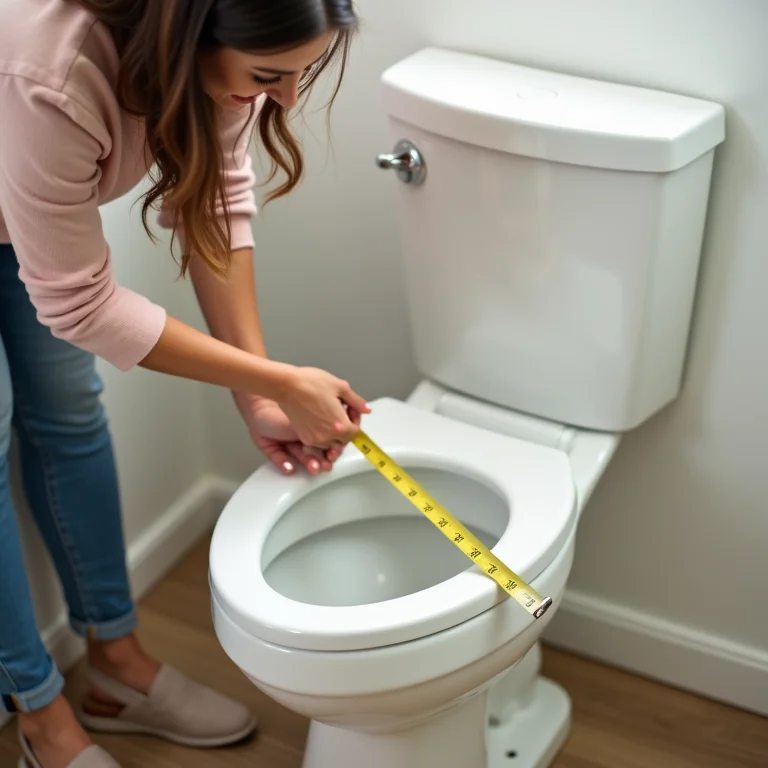 Mulher medindo caixa acoplada