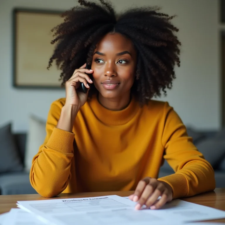 Mulher negociando com a companhia elétrica