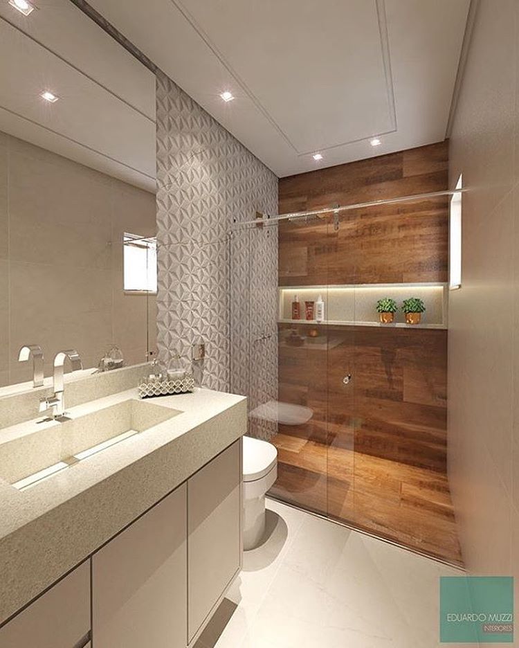 Nichos Iluminados com LED: Um Banho de Modernidade - ideia