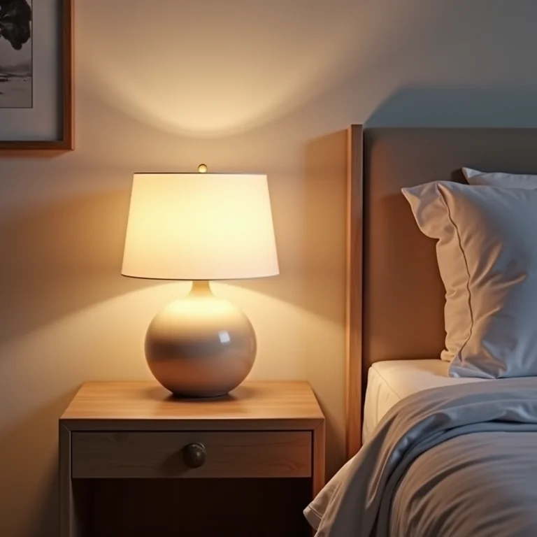 Objetos de decoração elegantes para quarto.