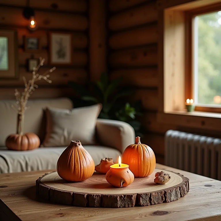 Objetos de decoração rústicos para um ambiente acolhedor.