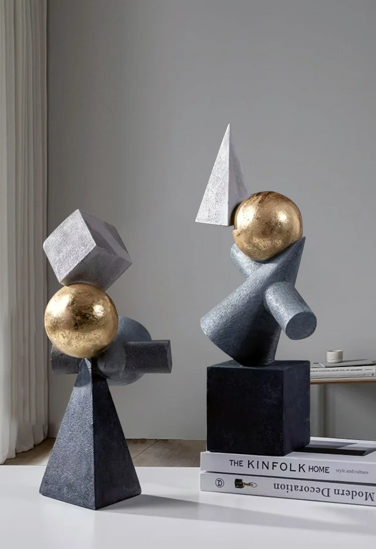 Geometria Moderna: Esculturas e Objetos Decorativos com Formas Inusitadas - detalhe