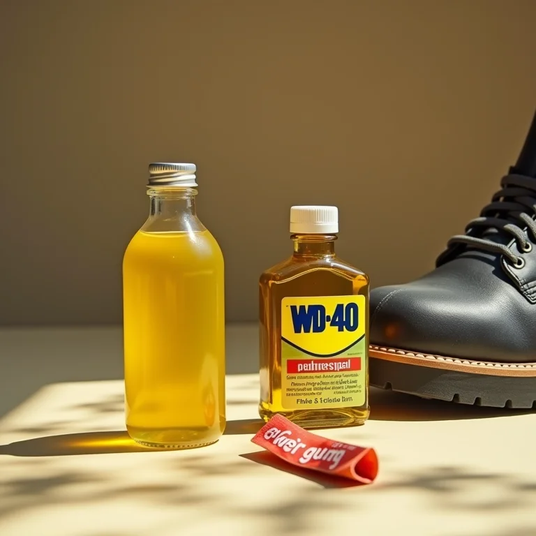 Óleo vegetal e WD-40 para remover chiclete de sapato