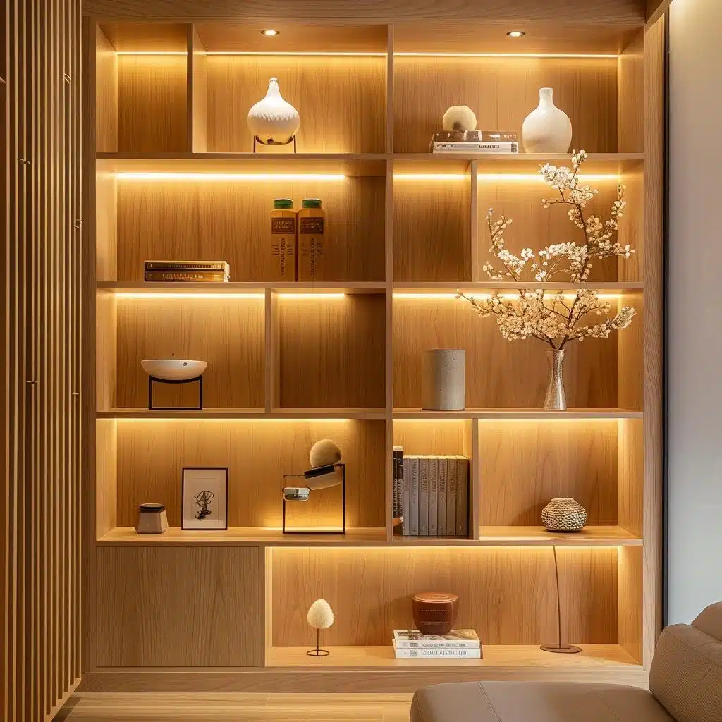 Nichos Iluminados com LED: Destaque Seus Objetos Favoritos! - inspiração