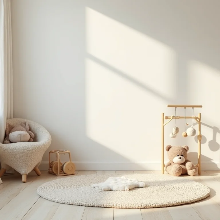 Organização minimalista em quarto montessoriano