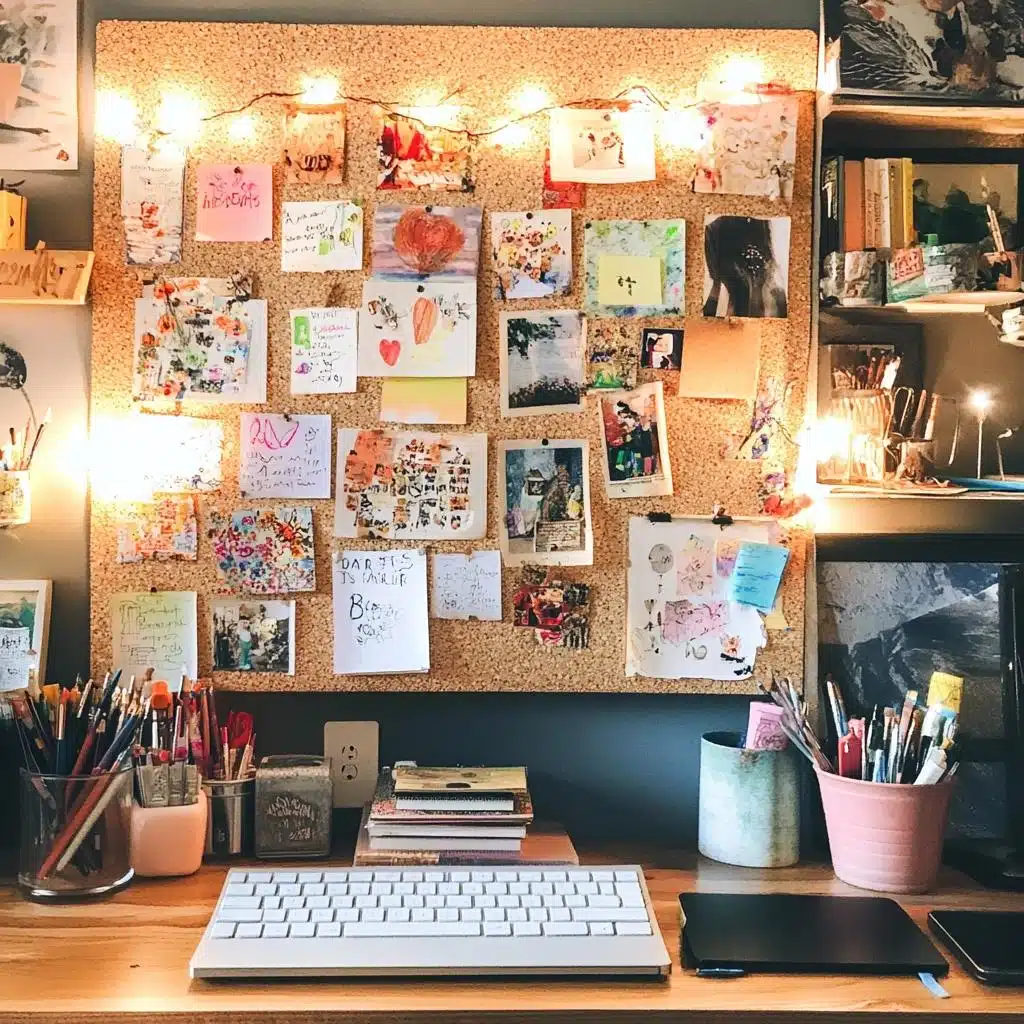 Mural de Cortiça Para Documentos Urgentes - inspiração