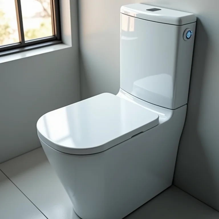 Painel de controle de um vaso sanitário inteligente