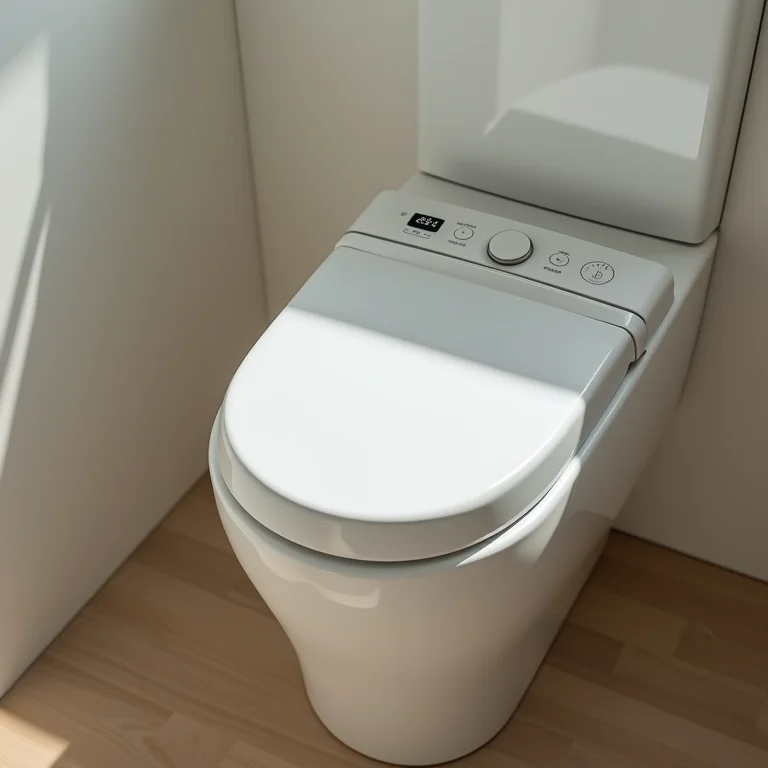 Painel de controle de um vaso sanitário japonês de alta tecnologia.