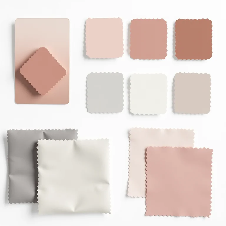Paleta de cores com rose gold