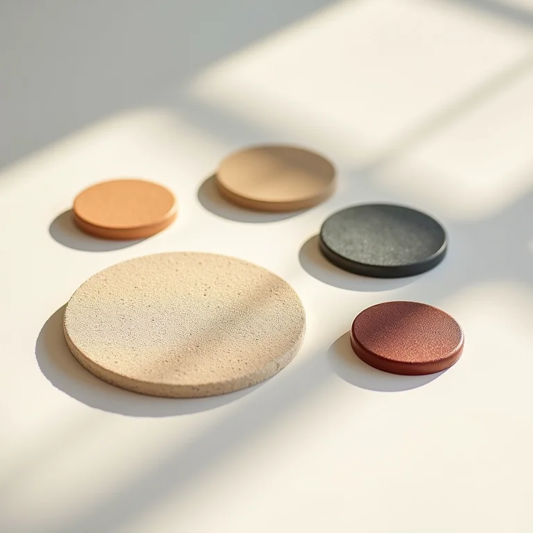 Paleta de cores de rejunte epóxi.