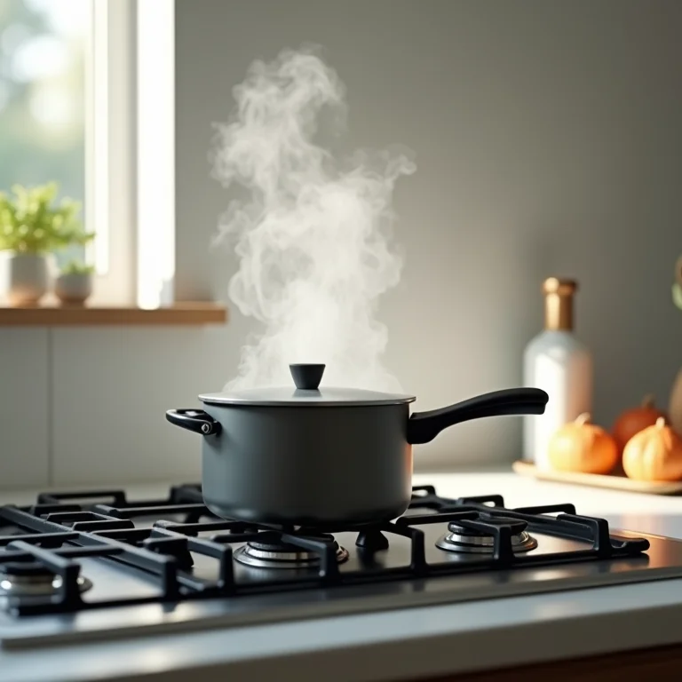 Panela de pressão moderna economizando gás