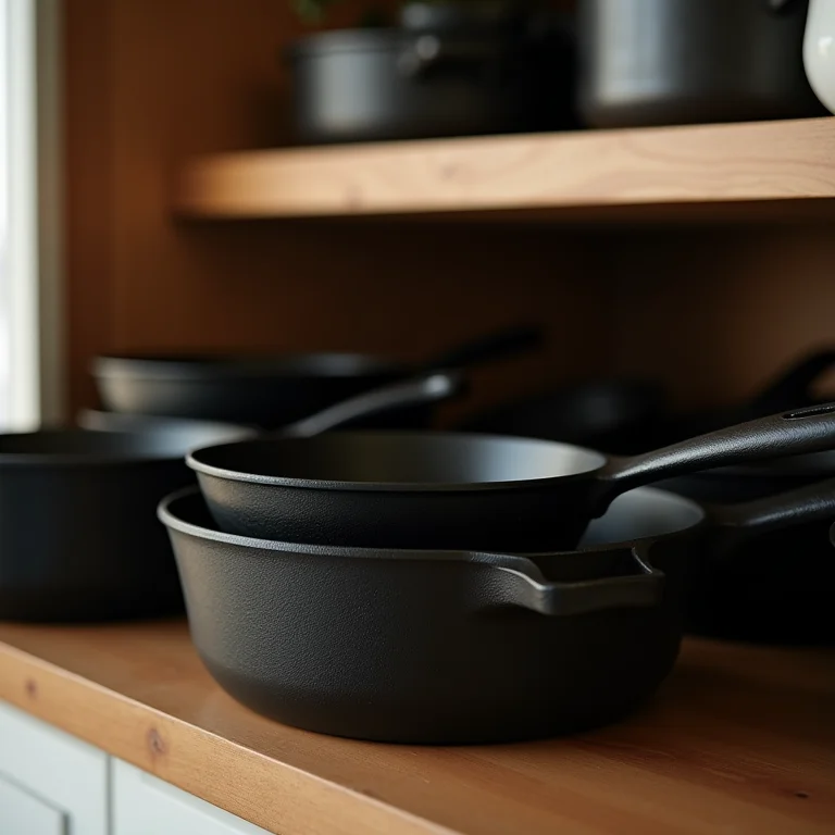 Panelas de ferro armazenadas corretamente